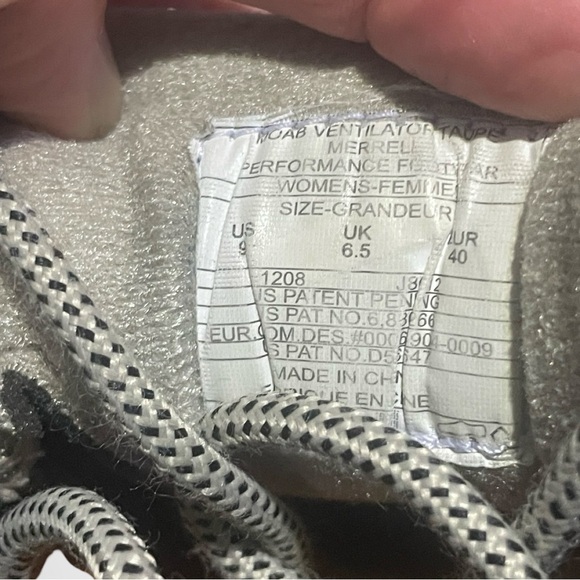 Merrell Moab Ventilator Hiking Shoes Women’s 9 Brown Suede Mesh Vibram Continuum - Picture 5 of 7